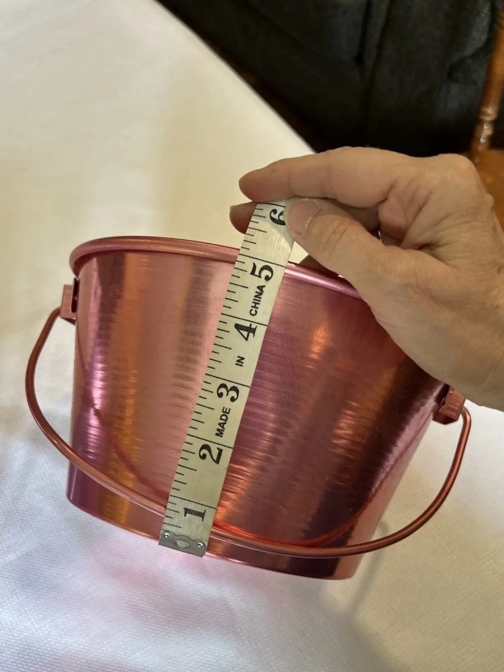 MCM atomic era anodized aluminum buckets with handles set of 3